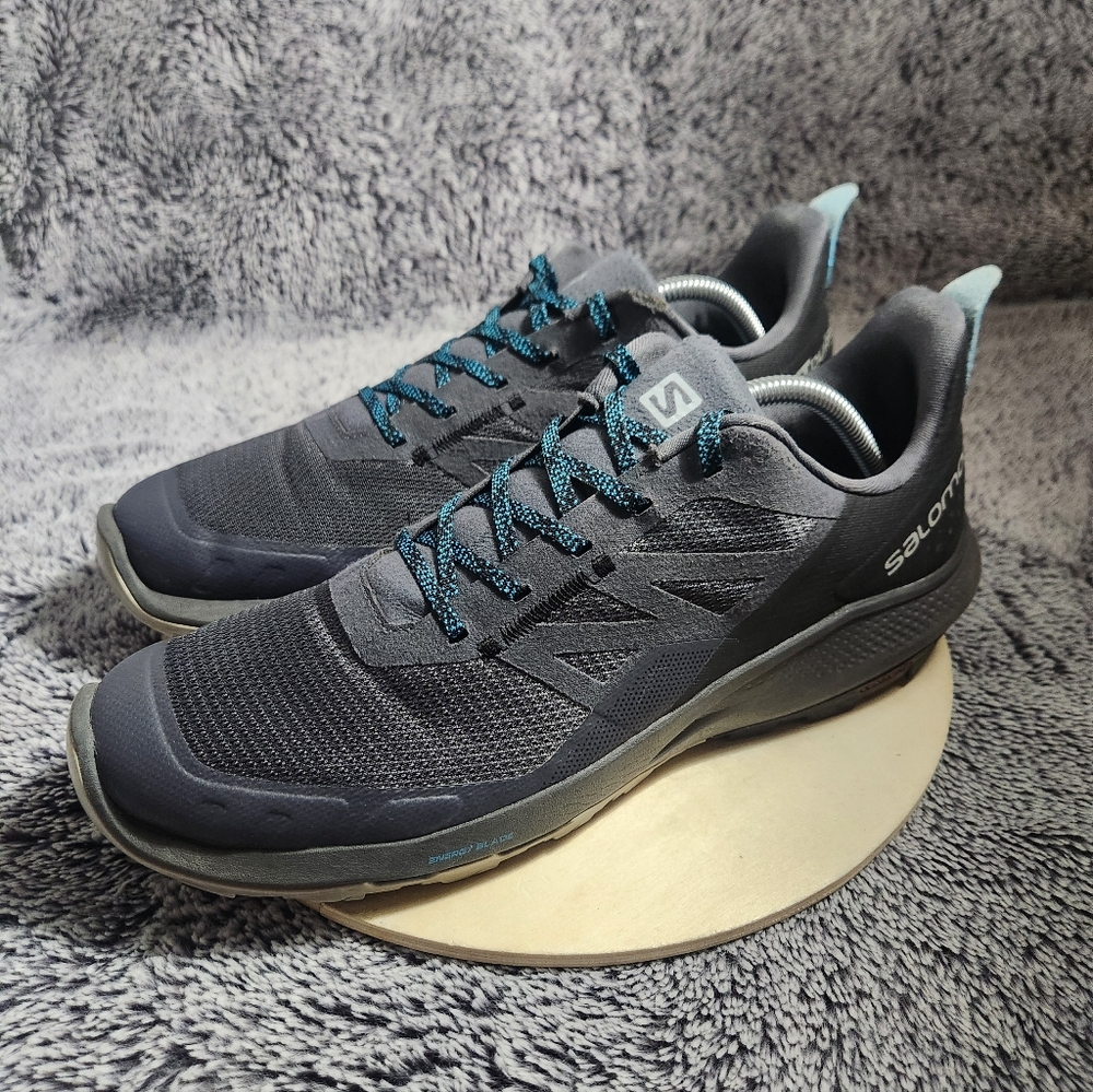 Salomon Outpulse Waterproof Trail Run Shoes Hiking Black Gray Mens Size 11 - Picture 4 of 9